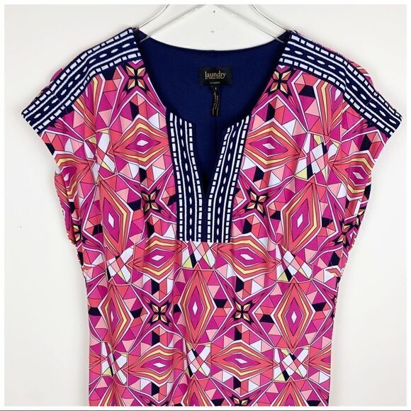 Laundry by Shelli Segal Pink Multi Shift Dress - Picture 3 of 12